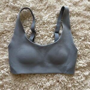 Grey/blue lululemon sports bra with adjustable clips